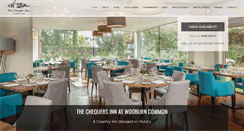 Desktop Screenshot of chequers-inn.com